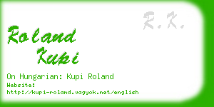 roland kupi business card